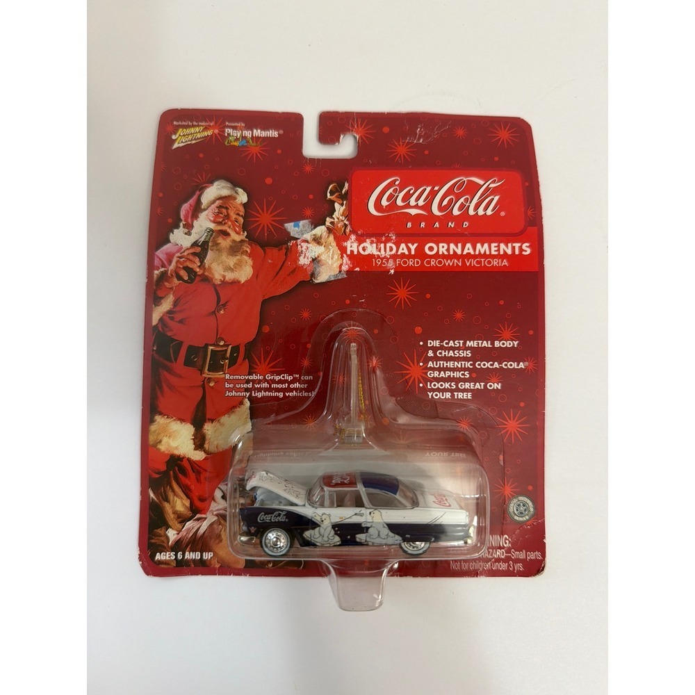 Johnny Lightning Coca-Cola 1955 Ford Crown Victoria Holiday Ornament 2004 NEW